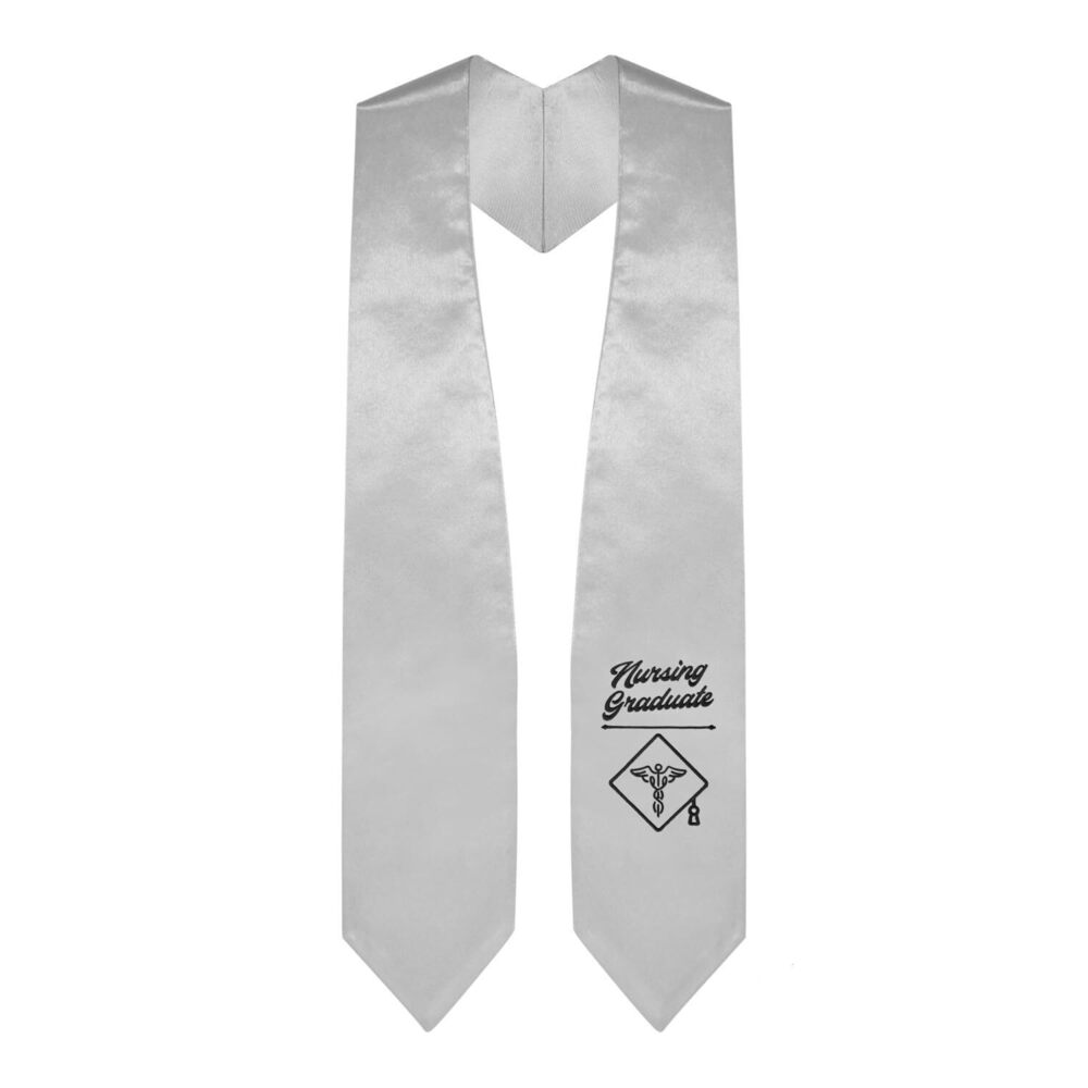 1370 Nursing Graduate Stole With Classic Tips Unisex Adult 62” Long